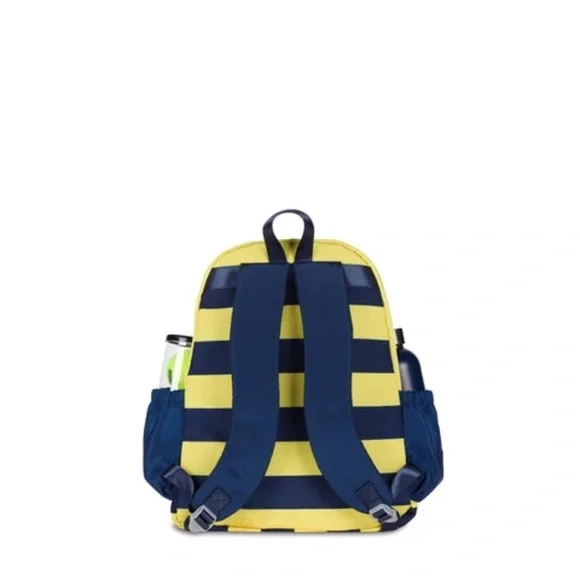 Amelia John Blue and Yellow Striped Backpack - Picture 4 of 4